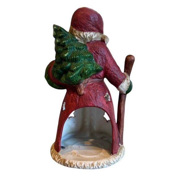 Vintage Porcelain Christmas Santa Clause Votive Tea Light Holder - Picture 3 of 6